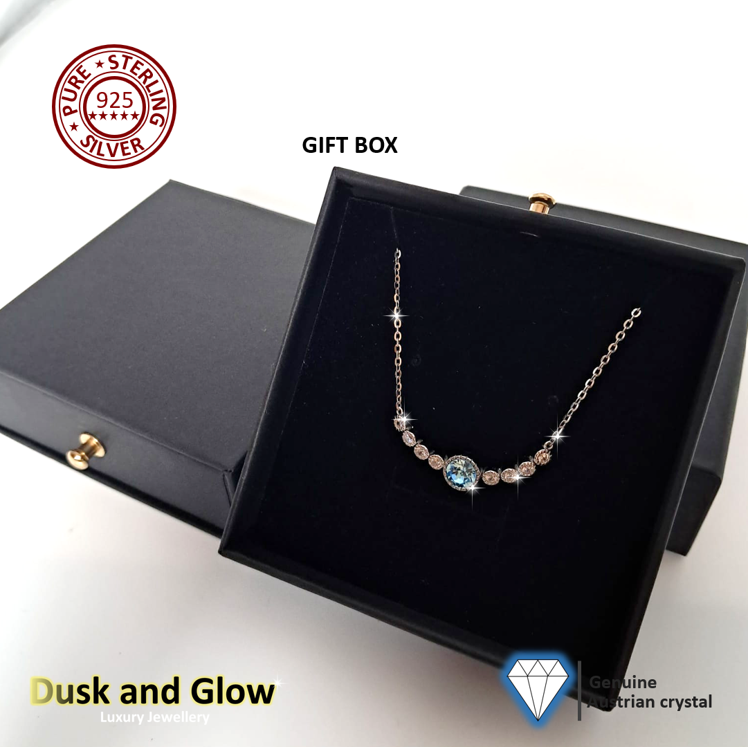 Solid 925 Sterling Silver Bracelet Crystal Luxury Women Ladies Girls Gift UK NEW3