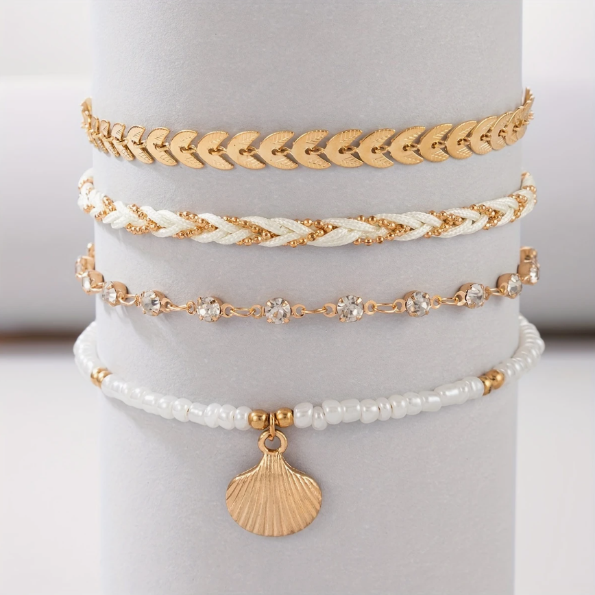 Minimalist Bracelet Chain Linked Simple Holiday Womens Girls Jewellery Gift UK3