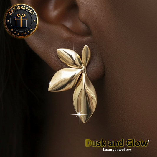 Gold Dangle Drop Stud Earrings Statement Womens Ladies Girl Jewelry Gift NEW UK0