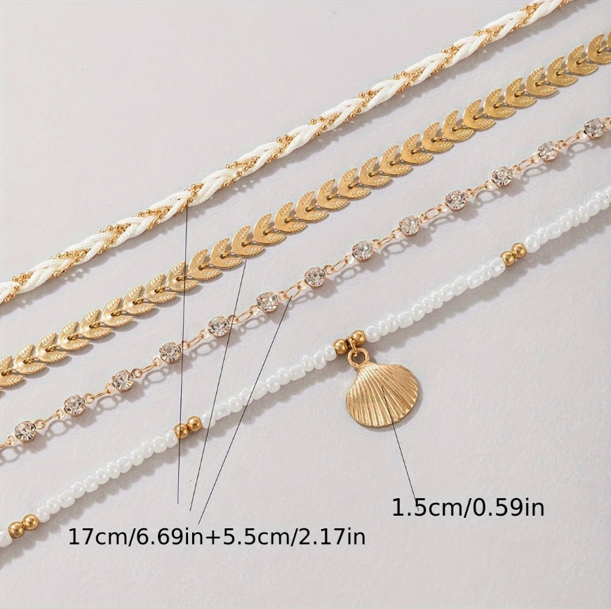 Minimalist Bracelet Chain Linked Simple Holiday Womens Girls Jewellery Gift UK4