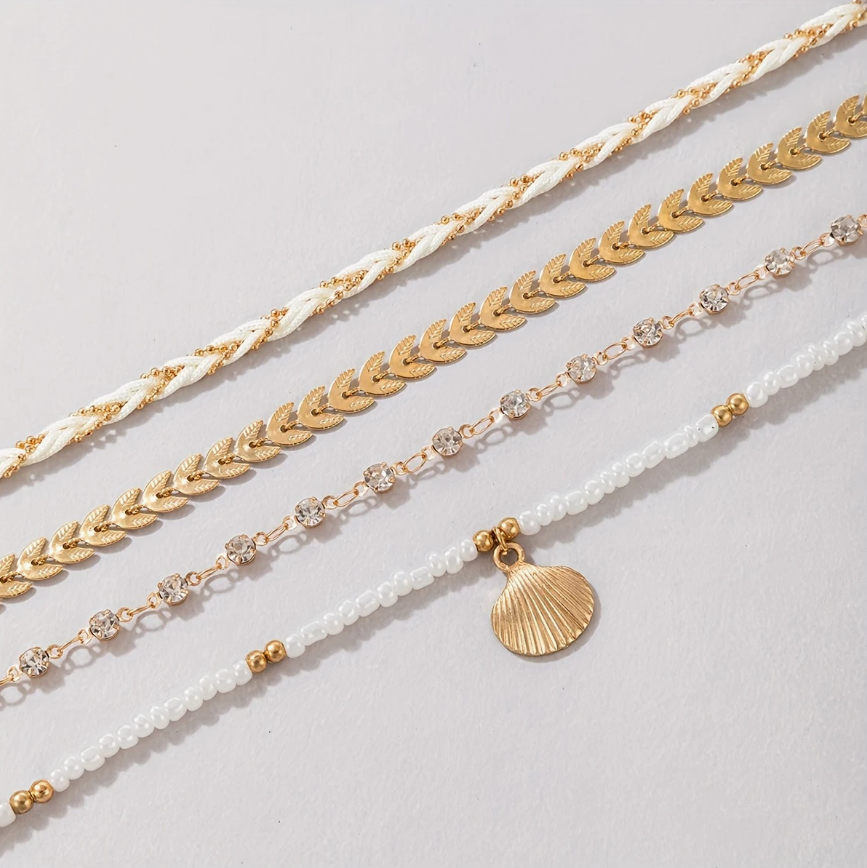 Minimalist Bracelet Chain Linked Simple Holiday Womens Girls Jewellery Gift UK2