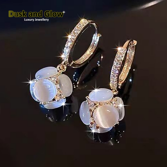 UK Women Ladies Faux Pearl Dangle Drop Hoop Earrings  Wedding Jewellery Gift NEW0