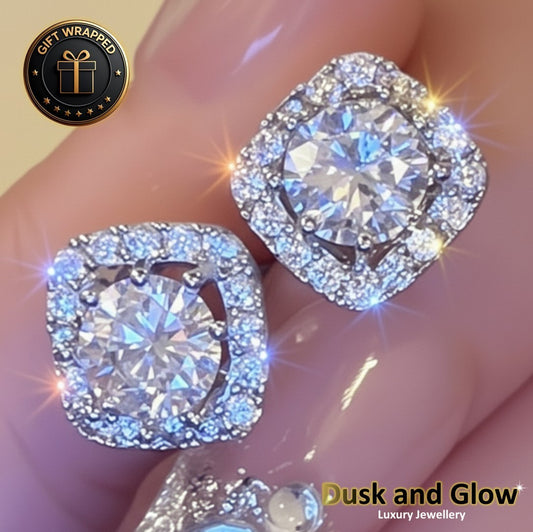 Women Zirconia Stone Stud Earrings Ladies Fashion Girls Jewellery Gift UK NEW0