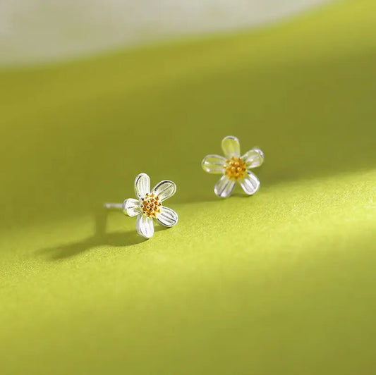 Silver Flower Stud Earrings Women Ladies Girl Jewellery Gift Set UK NEW3