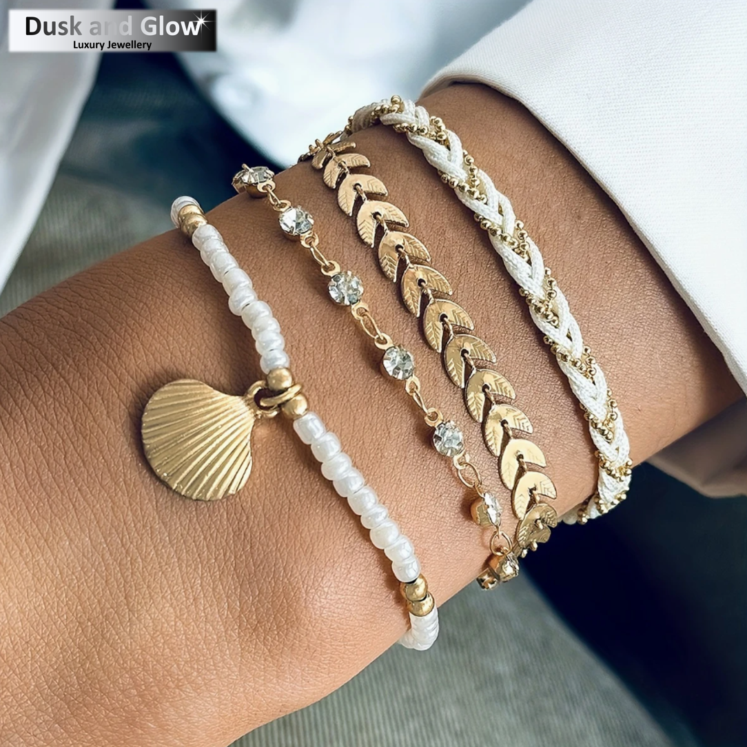 Minimalist Bracelet Chain Linked Simple Holiday Womens Girls Jewellery Gift UK0