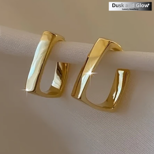 UK Women Gold Huggie Hoop Stud Earrings Simple Fashion Ladies Jewellery Gift NEW0